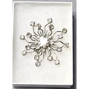 Vintage Rhinestone Starburst Brooch